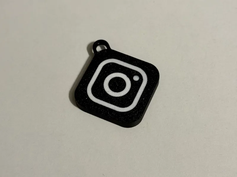 Instagram Keychain With NFC Tag