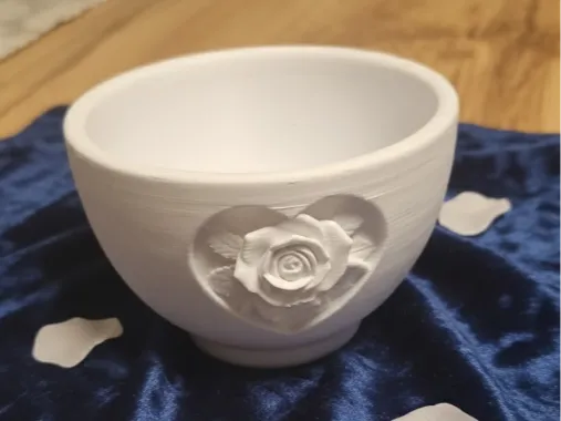 bowl with a rose