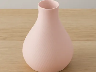 Whispered Curves: The Ribbed Serenity Vase