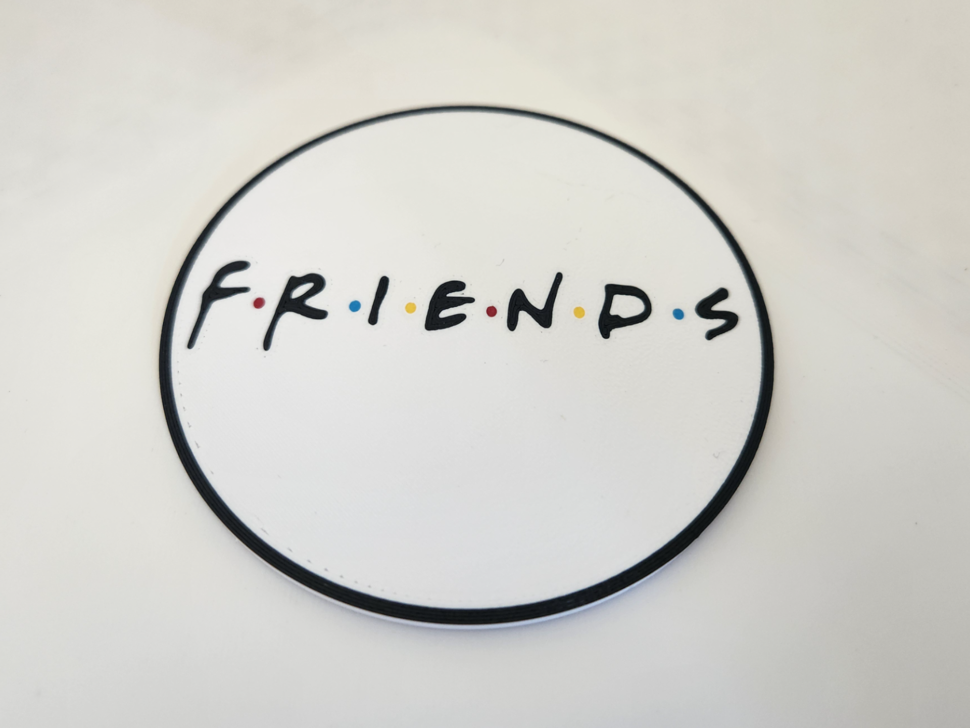 Friends coaster set with caddy/holder