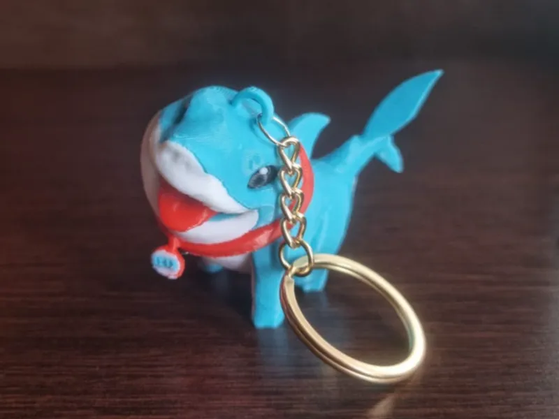 Colored Jeff the Land shark - 4 Color - Keychain