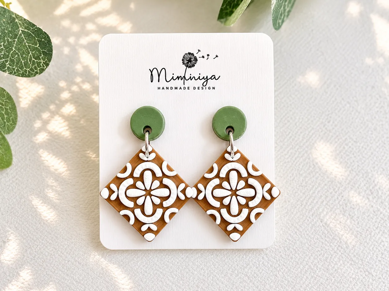 Tile Bloom Earrings view 4