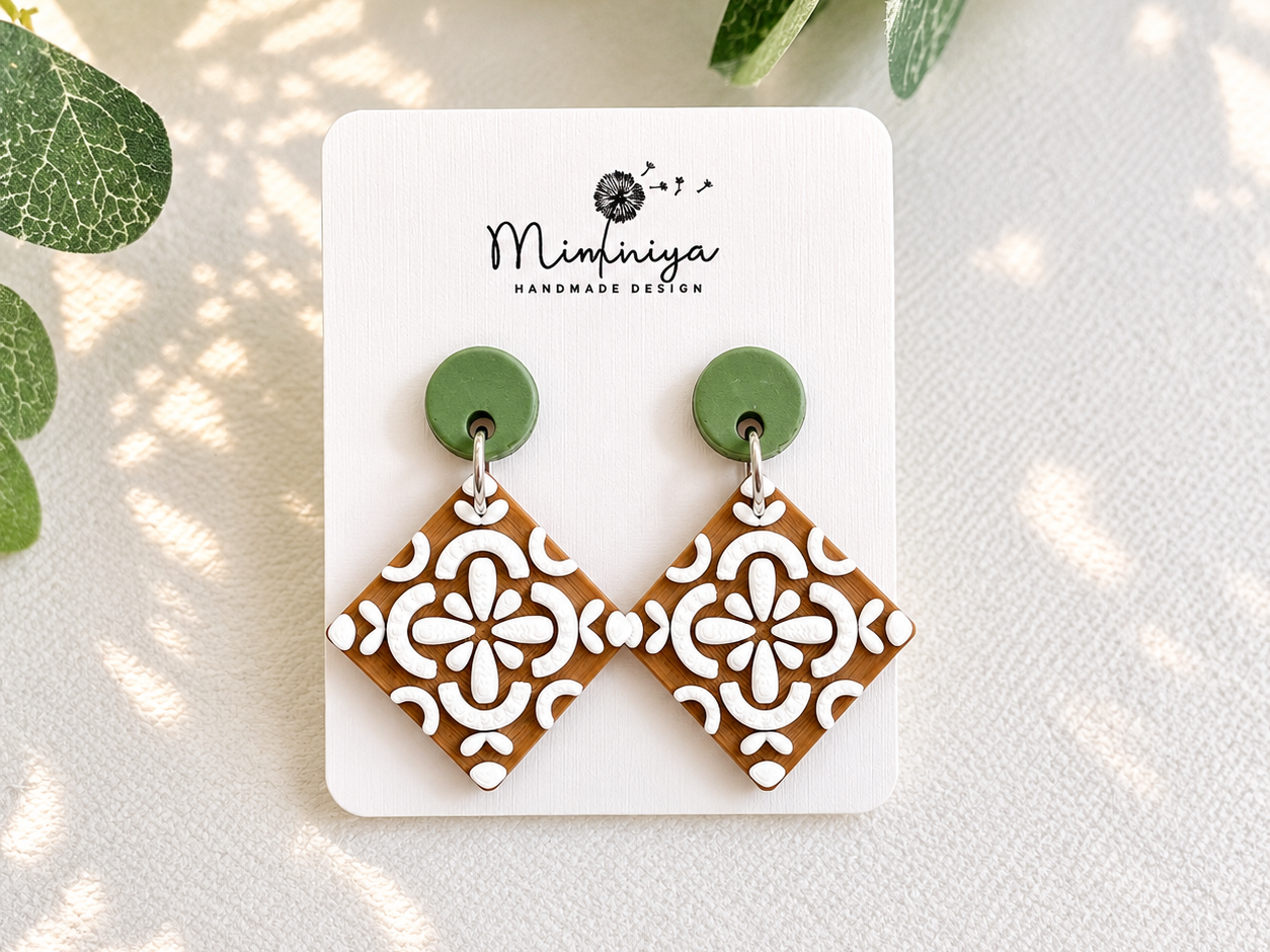 Tile Bloom Earrings