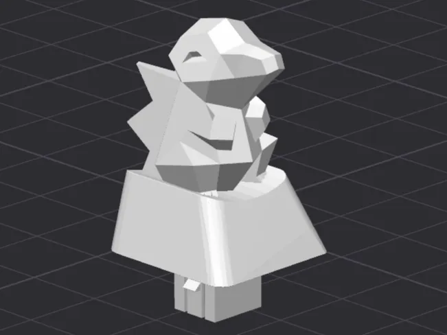 Membrane Keyboard Keycap Low Poly Cyndaquil