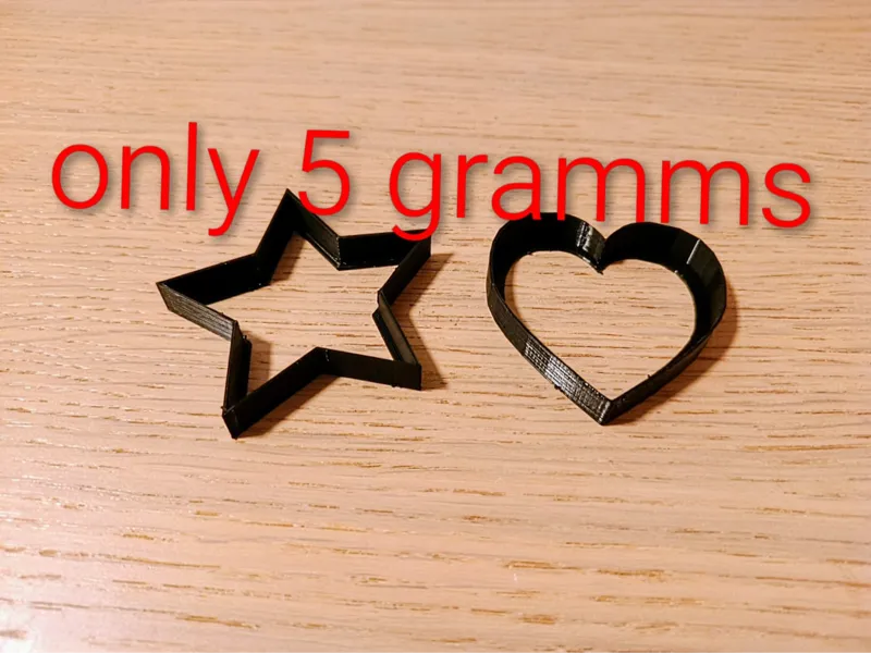 Ausstechform Herz und Stern 5 Gramm