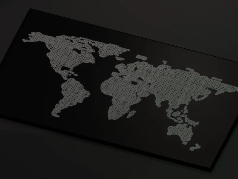 Textured Dot World Map AMS