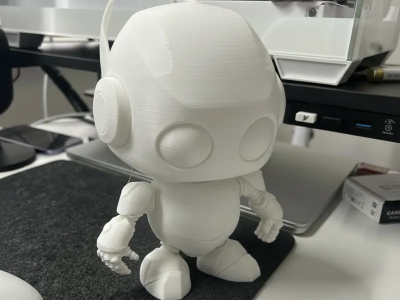 Chibi Smiley Bot - Adorable Silver Buddy!