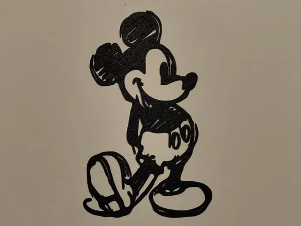 Décoration murale Mickey en art linéaire