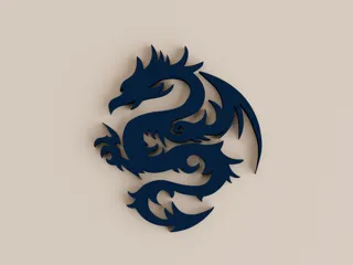 龙(单色)钥匙扣或耳环