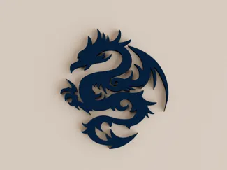 龙（单色）钥匙扣或耳环
