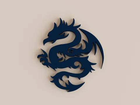 龙（单色）钥匙扣或耳环