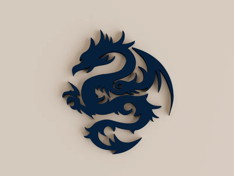 龙（单色）钥匙扣或耳环