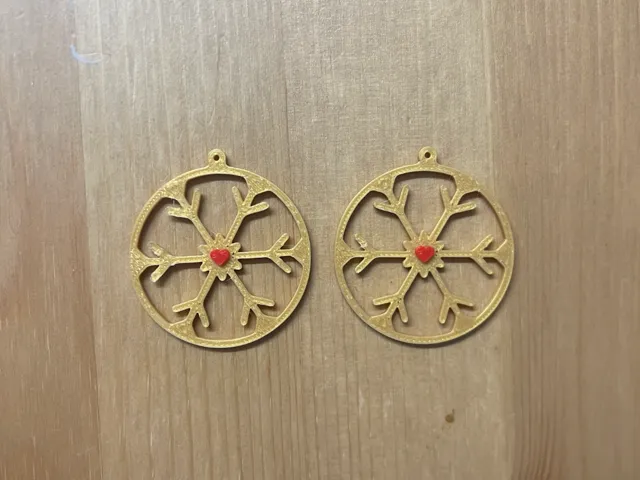 Snowflake Heart Earrings