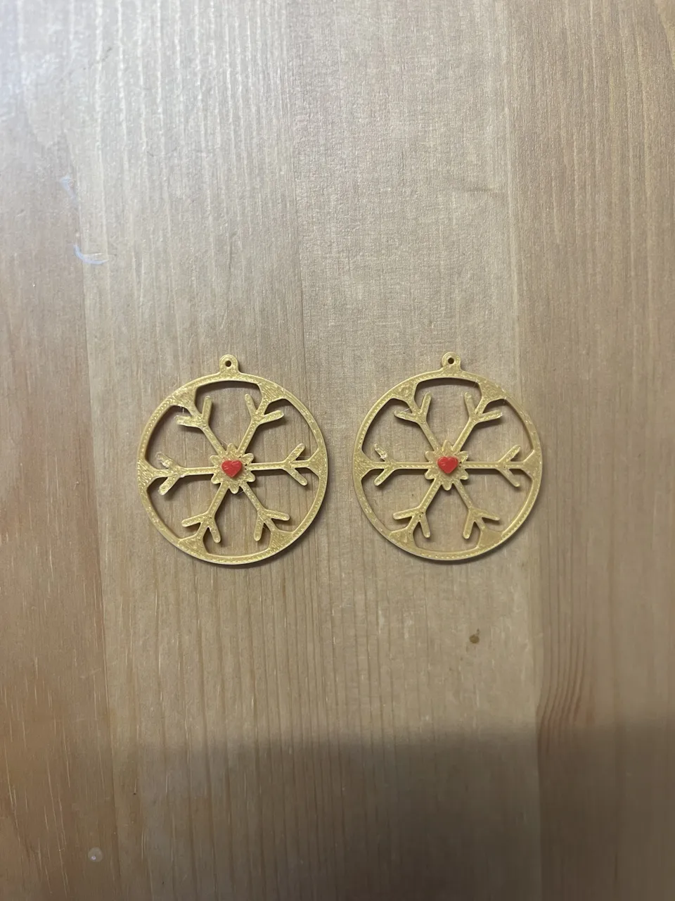 Snowflake Heart Earrings view 2