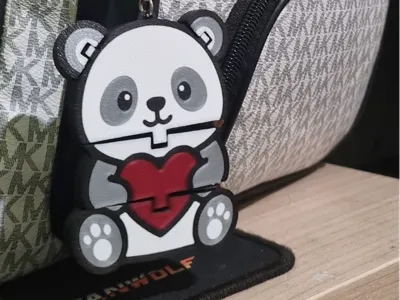 Panda with a little heart