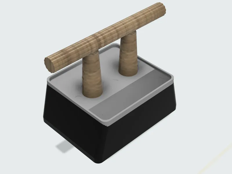 Bird desktop perch with tray