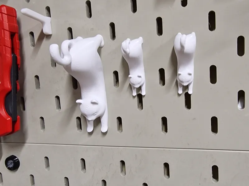 ikea skadis hanger, hook cat