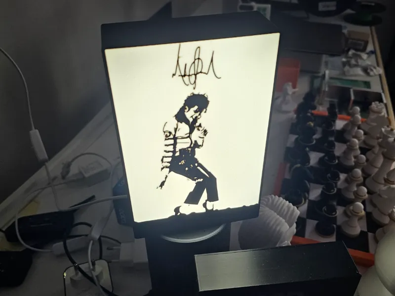 Michael Jackson Signed Lamp
