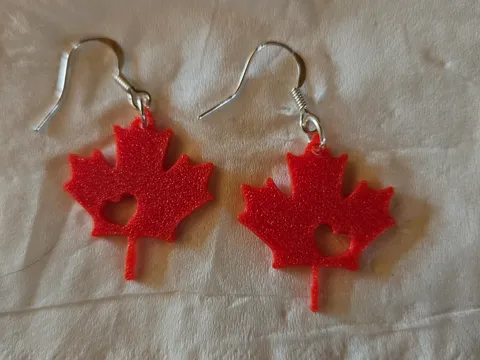Maple Leaf Canada Day Earrings