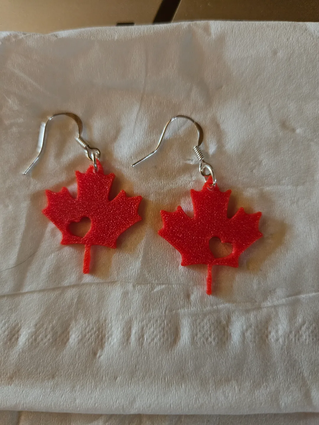 Maple Leaf Canada Day Earrings view 2
