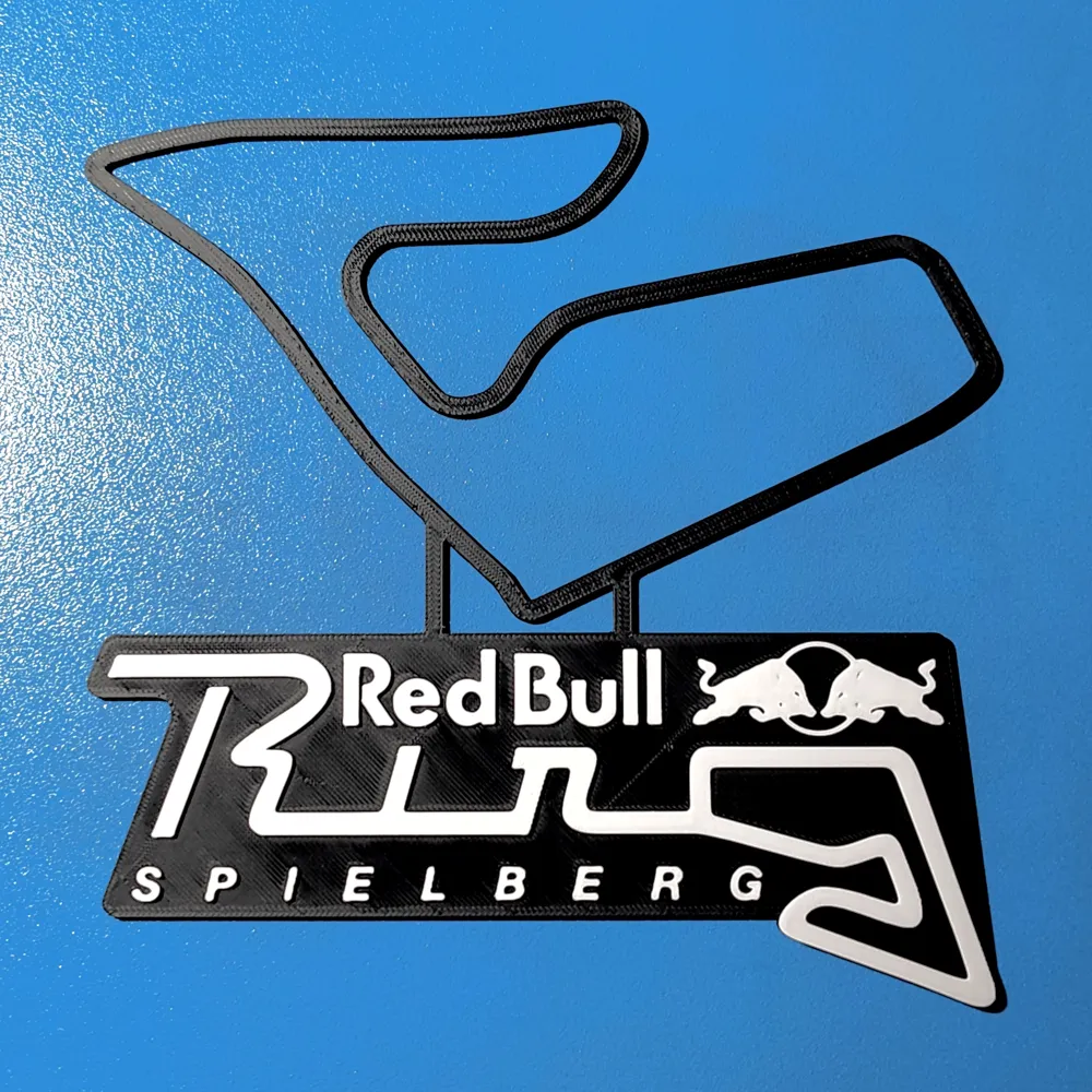 Red Bull Ring Track Map Wall Art - Free 3D Print Model - MakerWorld
