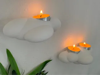 Kerzen Wandhalterung Wolke