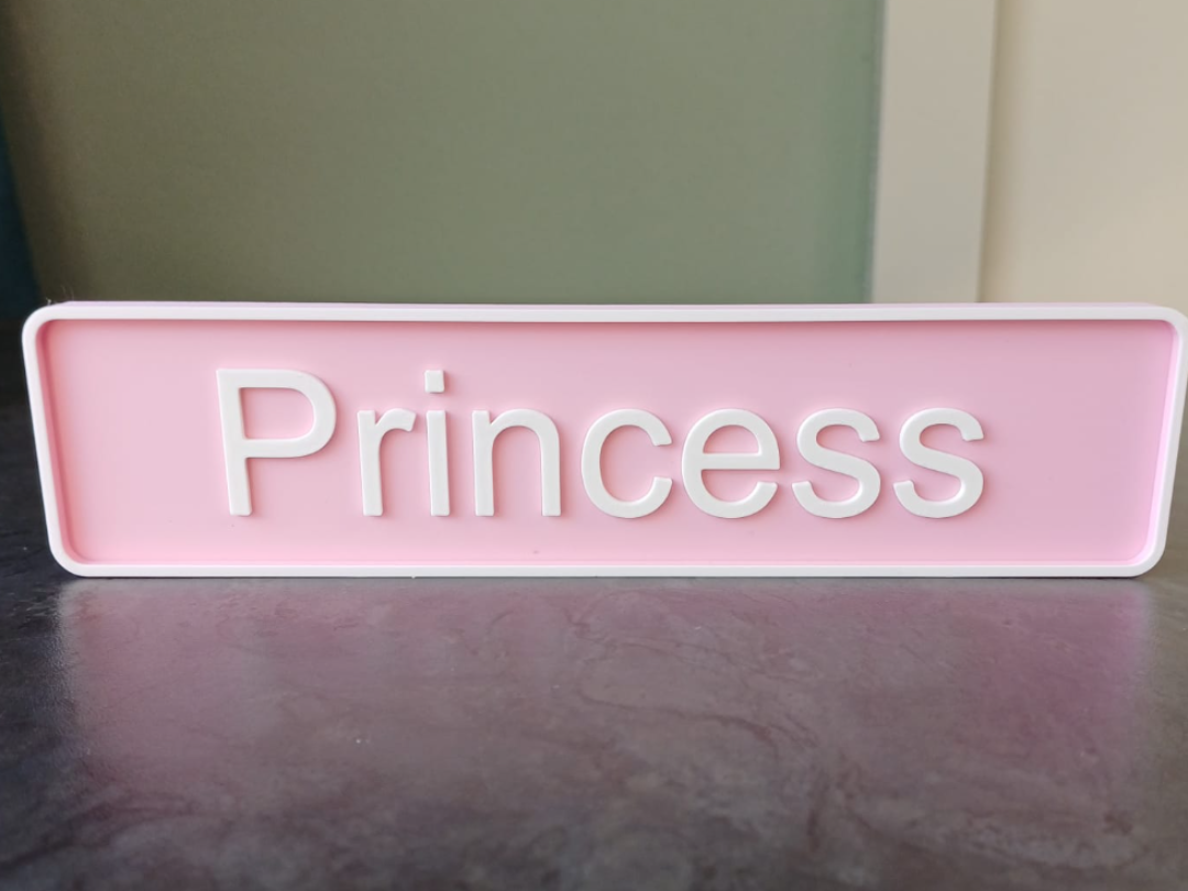 Princess Sign – Cute Pink Room Decor