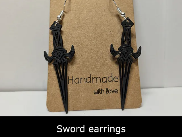 Sword earrings