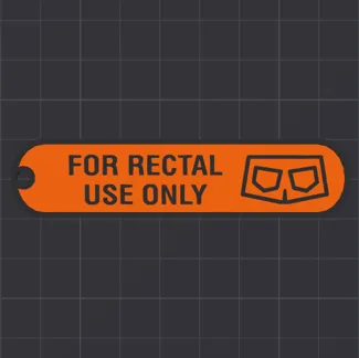 For Rectal Use Only Keychain