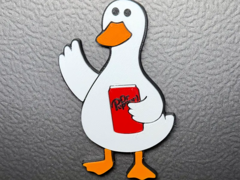 Duckter pepper fridge magnet - Dr. Pepper inspired