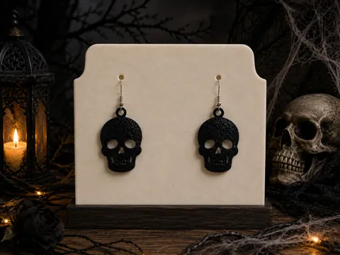 Pendientes: Fast & Easy Skull Earrings Lightweight Halloween — referencia de MakerWorld