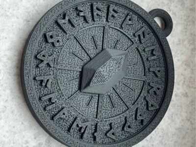 Rune Medallion with Crystal
