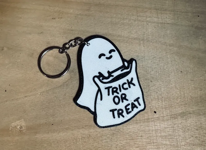 Halloween Ghost Keychain - Trick or Treat 