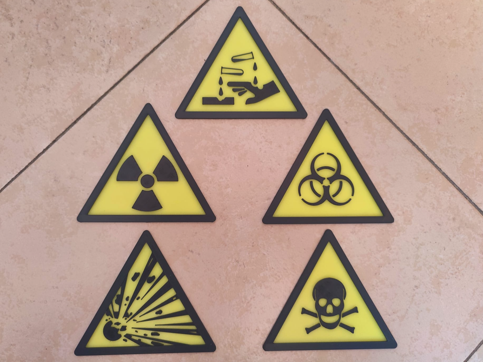 Hazard symbols ISO 7010 (NO AMS)