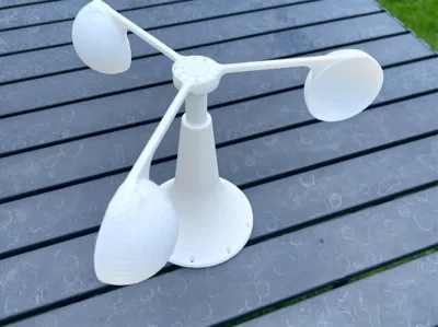 All-in-one 3D printed anemometer