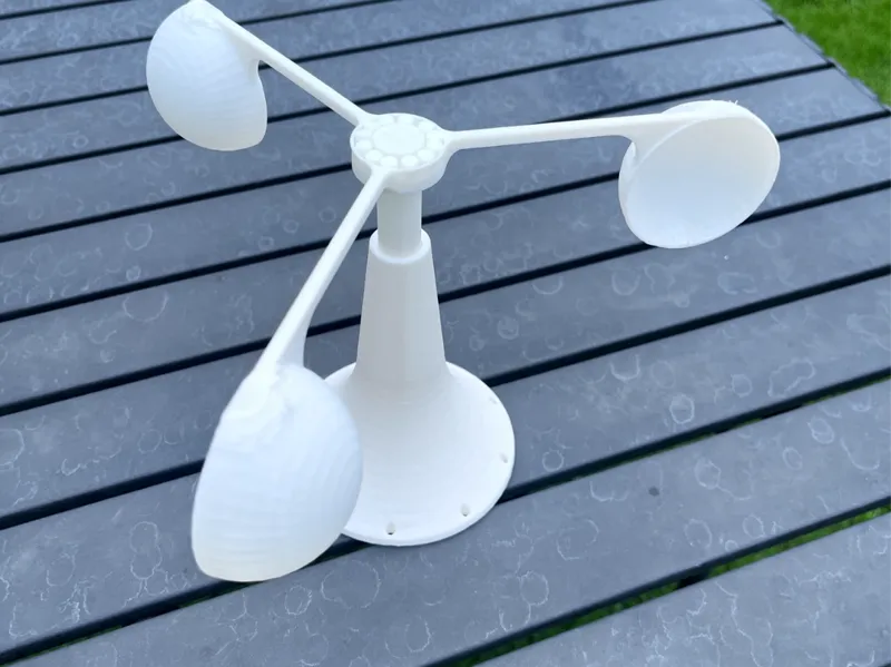 一体化全3D打印的风速仪