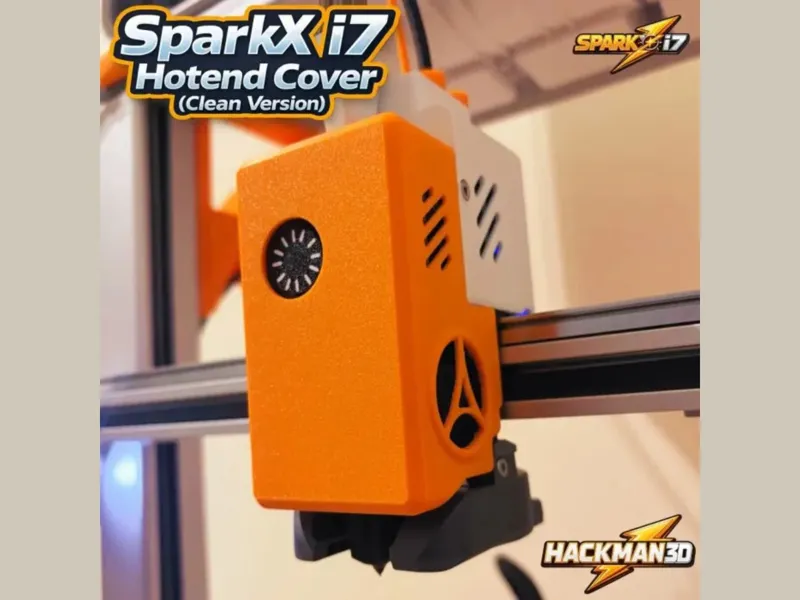 SparkX i7 Hotend Cover (Clean Version)