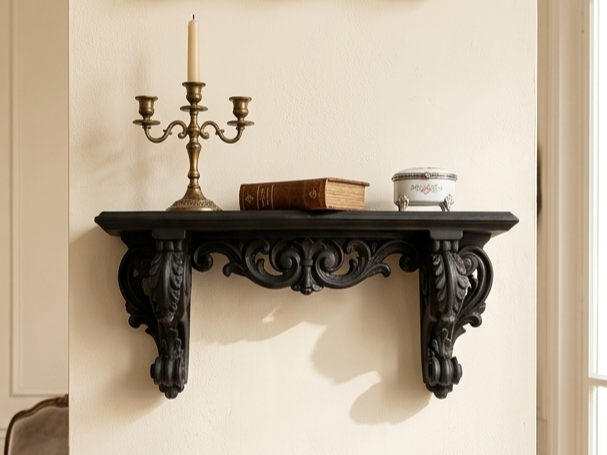 Baroque Elegant Scroll Corbel Shelf