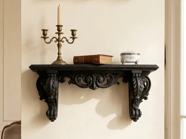 Baroque Elegant Scroll Corbel Shelf