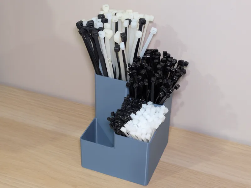 Tiered cable tie/tool/pen/pencil organiser