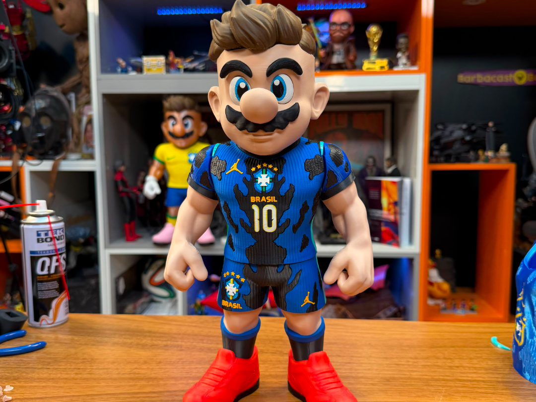 SUPER MÁRIO COM A CAMISA AZUL - SELEÇÃO BRASILEIRA
