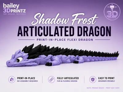Shadow Frost Articulated Dragon (print-in-place)