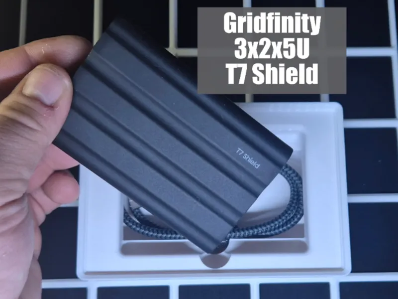 Gridfinity Samsung T7 Shield
