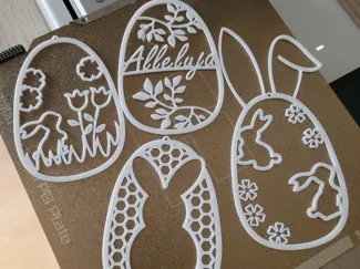Easter eggs hanging