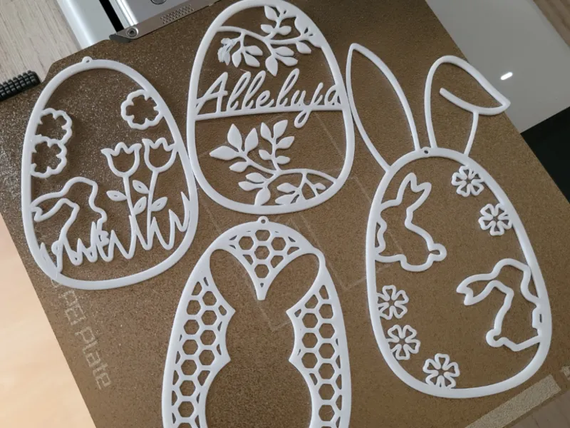 Easter eggs hanging