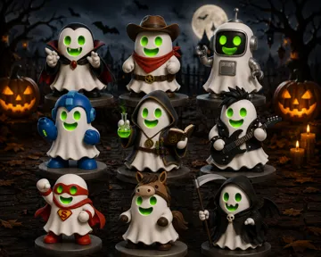 Adorno temático: Zegu Ghost Collection – Paint By Your Own — vista de referencia 5
