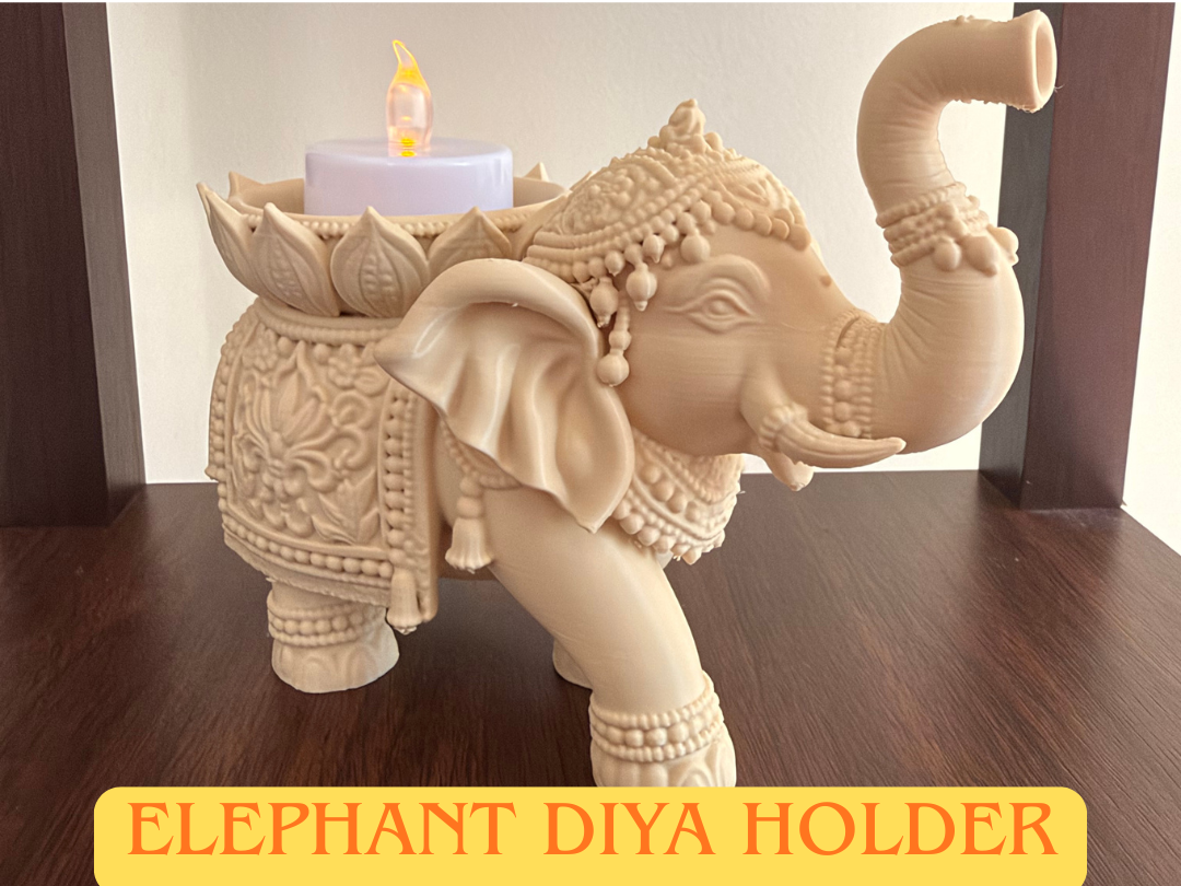 Elephant Candlelight/Diya Holder - 1