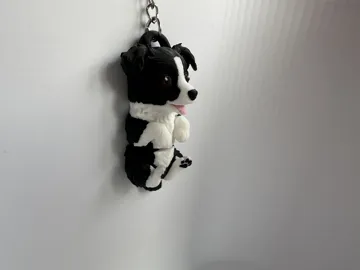 Llavero: Sweet Flexi Border Collie Keychain with open mouth — vista de referencia 3
