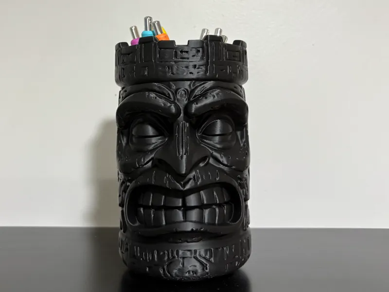 Tiki Pencil Holder