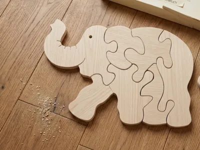 Interlocking Elephant Puzzle